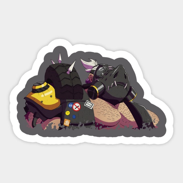 Roadhog overwatch  tank blizzard Sticker by ahmedelsiddig